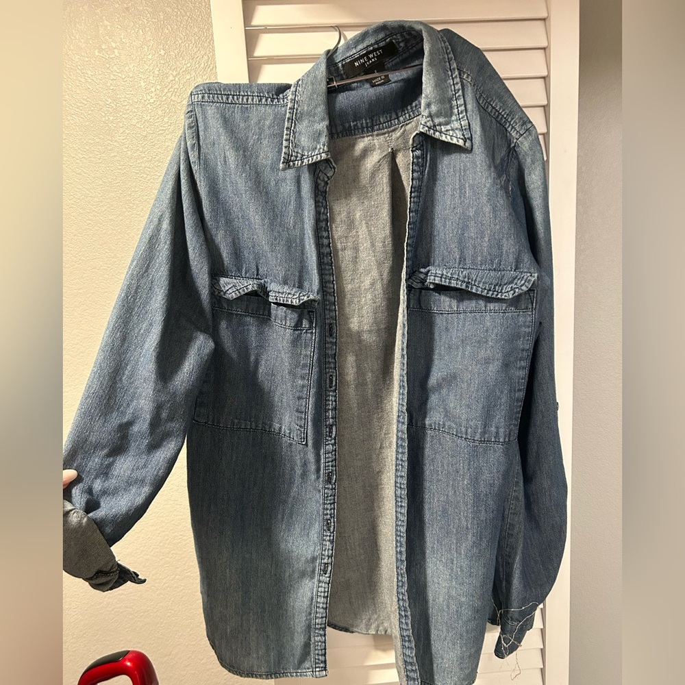 Nine West jean top longsleeve